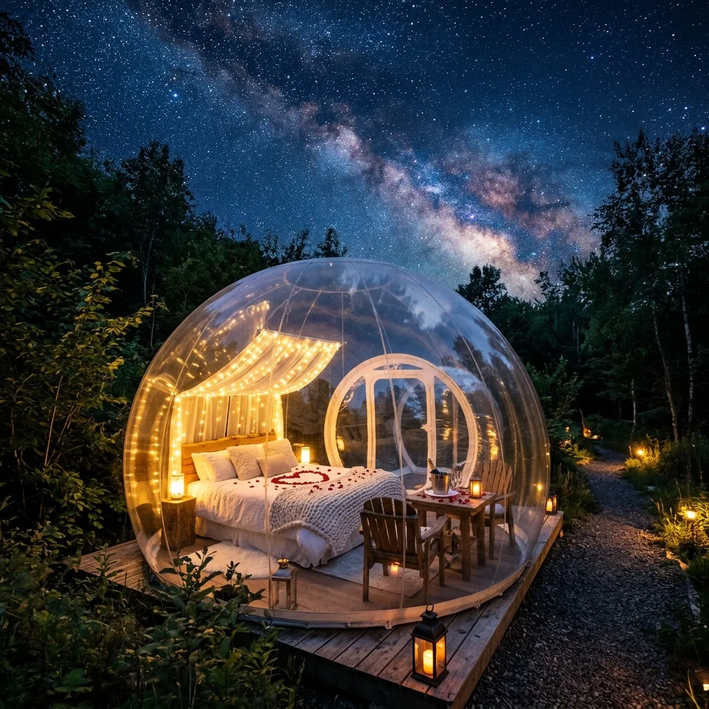 Hotel Burbuja romántico bajo las estrellas